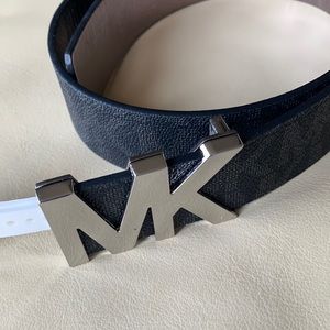 Michael Kors Womens Signature Logo Belt - Black S
